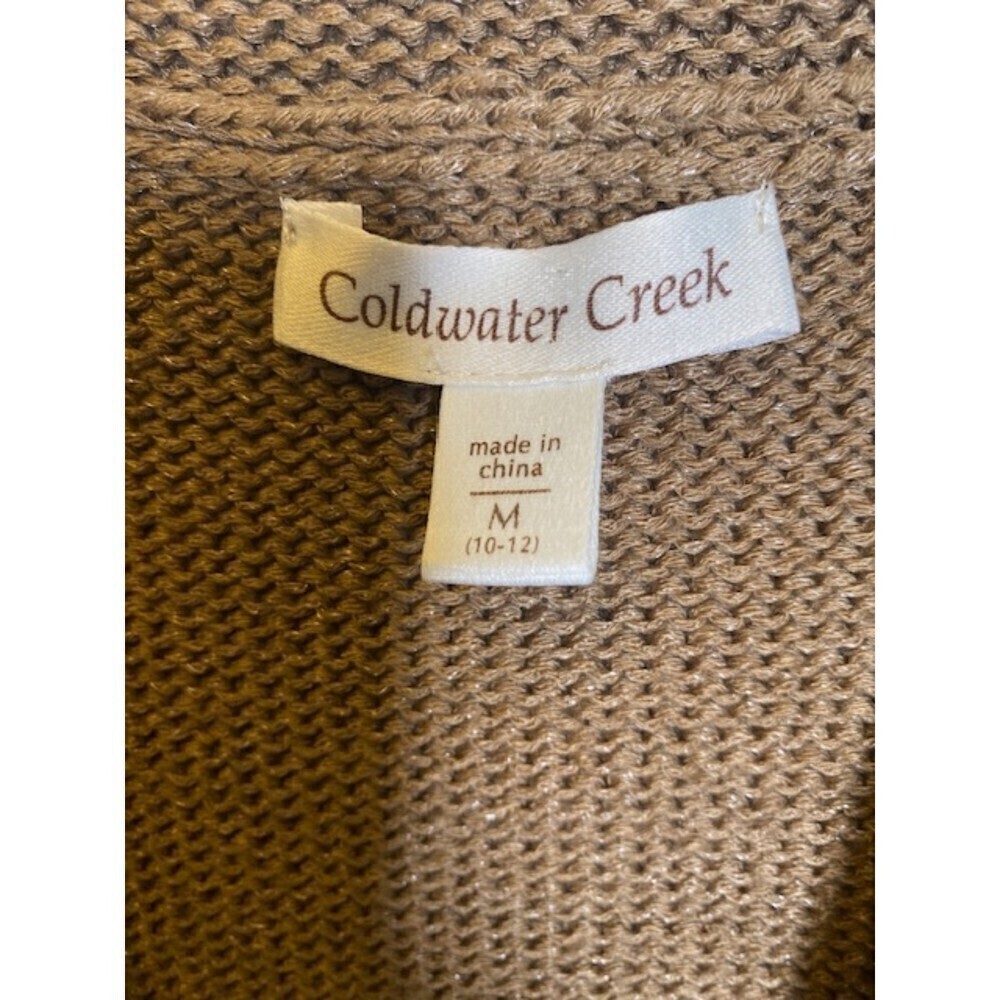 Coldwater Creek Sweater Vest Size Medium Tan EUC - Picture 3 of 3